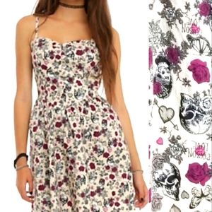 Hell Bunny sundress skulls & roses poison love
